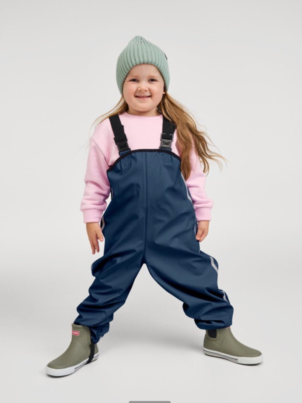 Reima Kids Waterproof Lammikko Rain Bibs - Unlined - Navy - Size 7Y (122)